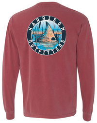 Thumbnail for Red Fish Fin LS Tee