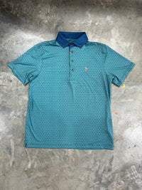 Thumbnail for Wild Jungle Navy Blue & Forest Green Performance Polo