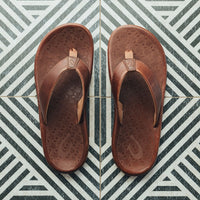 Thumbnail for 'Ilikai Men's Premium Leather Beach Sandal - Toffee