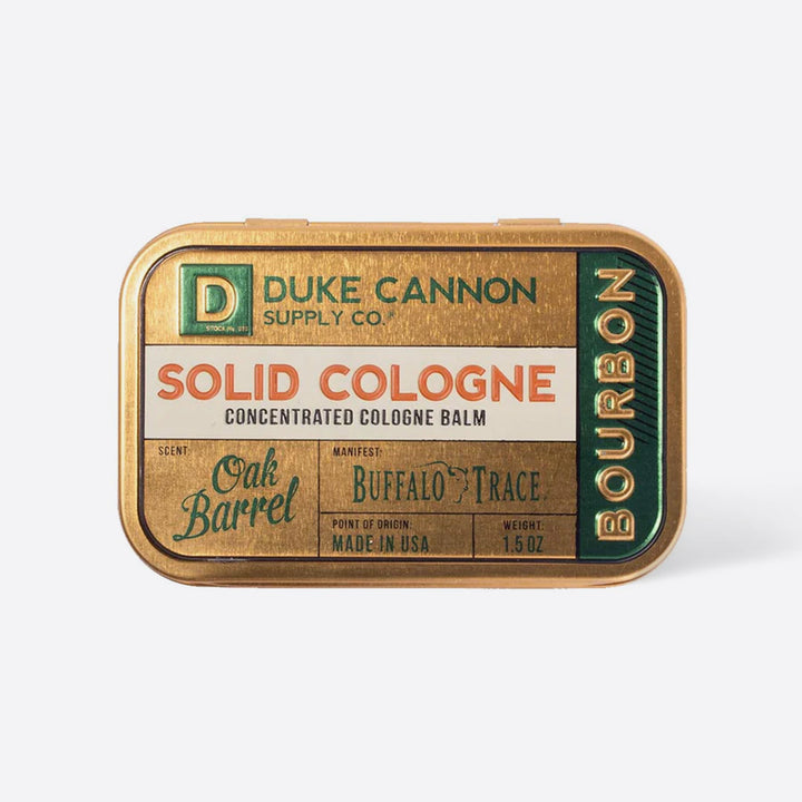 Men's Cologne. Cologne Balm. Oak Barrel. Buffalo Trace. Bourbon.