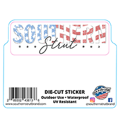 Southern Strut Flag Sticker