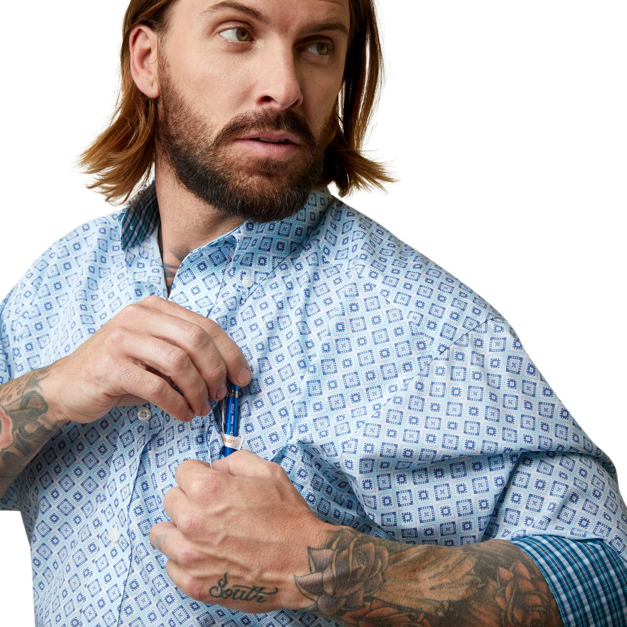 Wrinkle Free Wayne Classic Fit LS Button Down Shirt