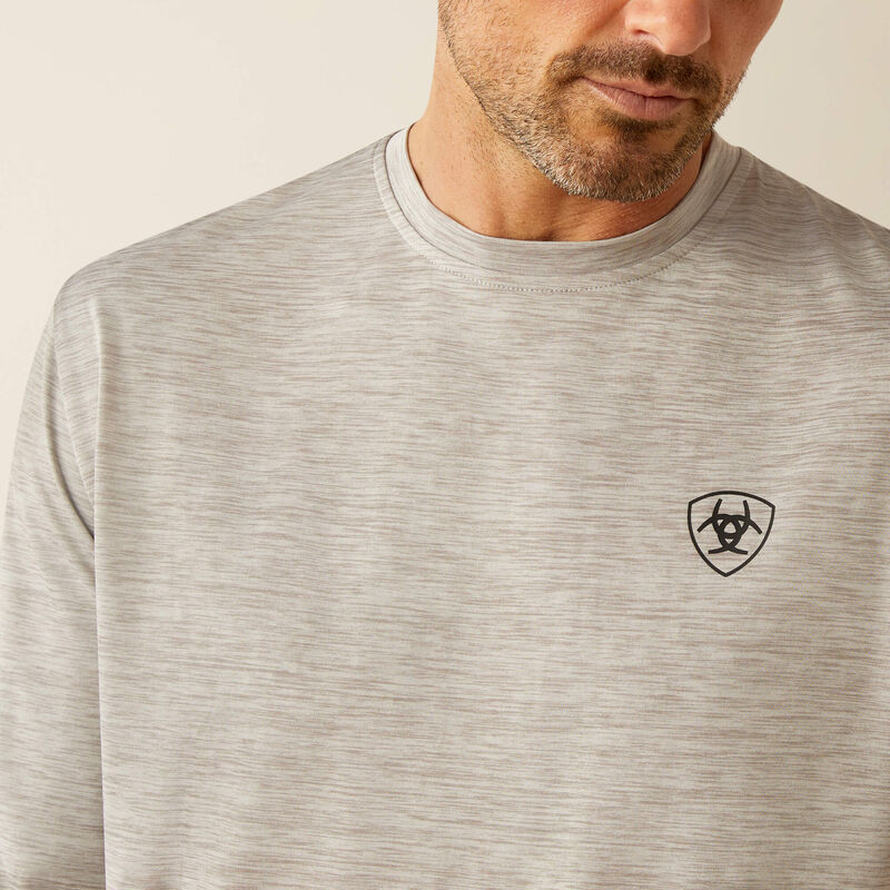 Charger Muddy Shield LS Performance Shirt - Heathered Light Grey