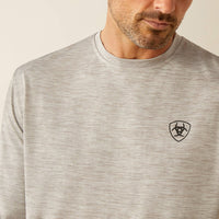 Thumbnail for Charger Muddy Shield LS Performance Shirt - Heathered Light Grey