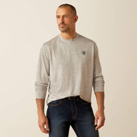 Thumbnail for Charger Muddy Shield LS Performance Shirt - Heathered Light Grey