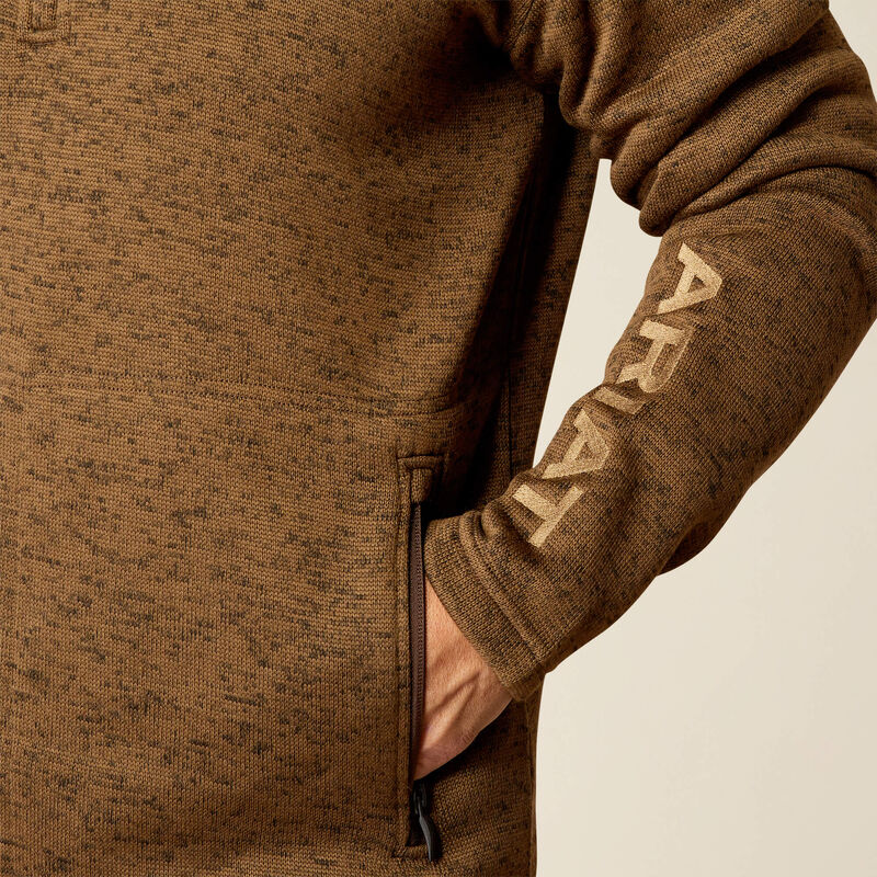 Caldwell Quarter Zip Sweater - Heathered Dark Brown