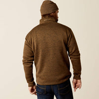 Thumbnail for Caldwell Quarter Zip Sweater - Heathered Dark Brown