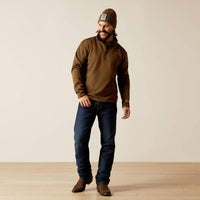 Thumbnail for Caldwell Quarter Zip Sweater - Heathered Dark Brown