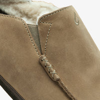 Thumbnail for Men's Moloa Leather Slippers - Clay/Dark Java