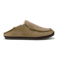 Thumbnail for Men's Moloa Leather Slippers - Clay/Dark Java