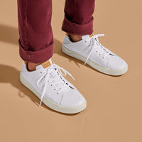 Thumbnail for Lae'ahi Li Men's Lightweight Waterproof Leather Sneakers - Bright White