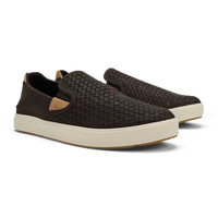 Thumbnail for Men's Lae'ahi Lauhala Woven Leather Shoes - Dark Java