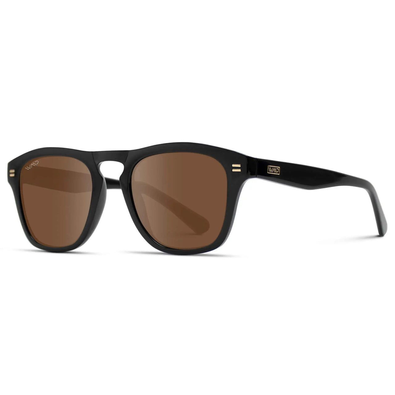 Dash Polarized Sunglasses - Black / Brown Lens