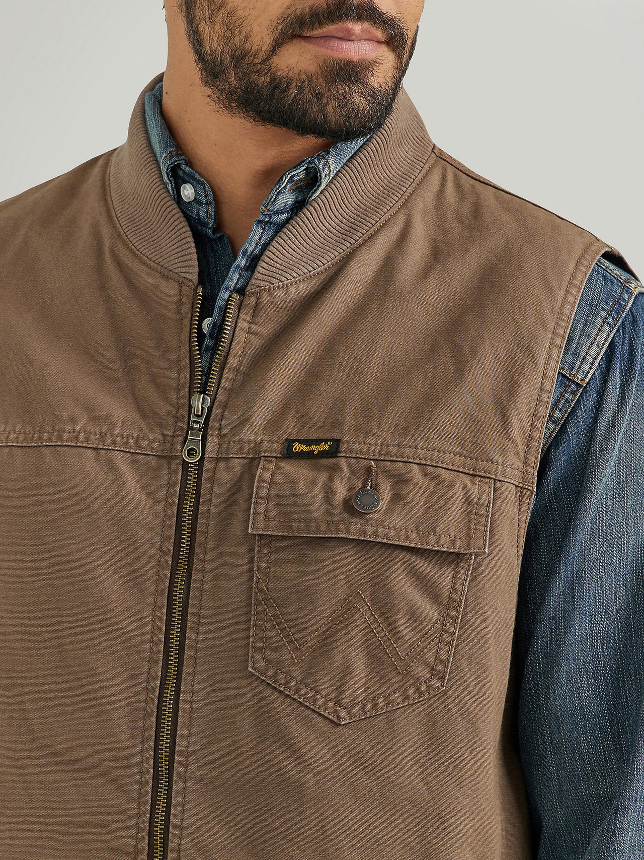 Wrangler Quilt Lined Rancher Vest - Harvest