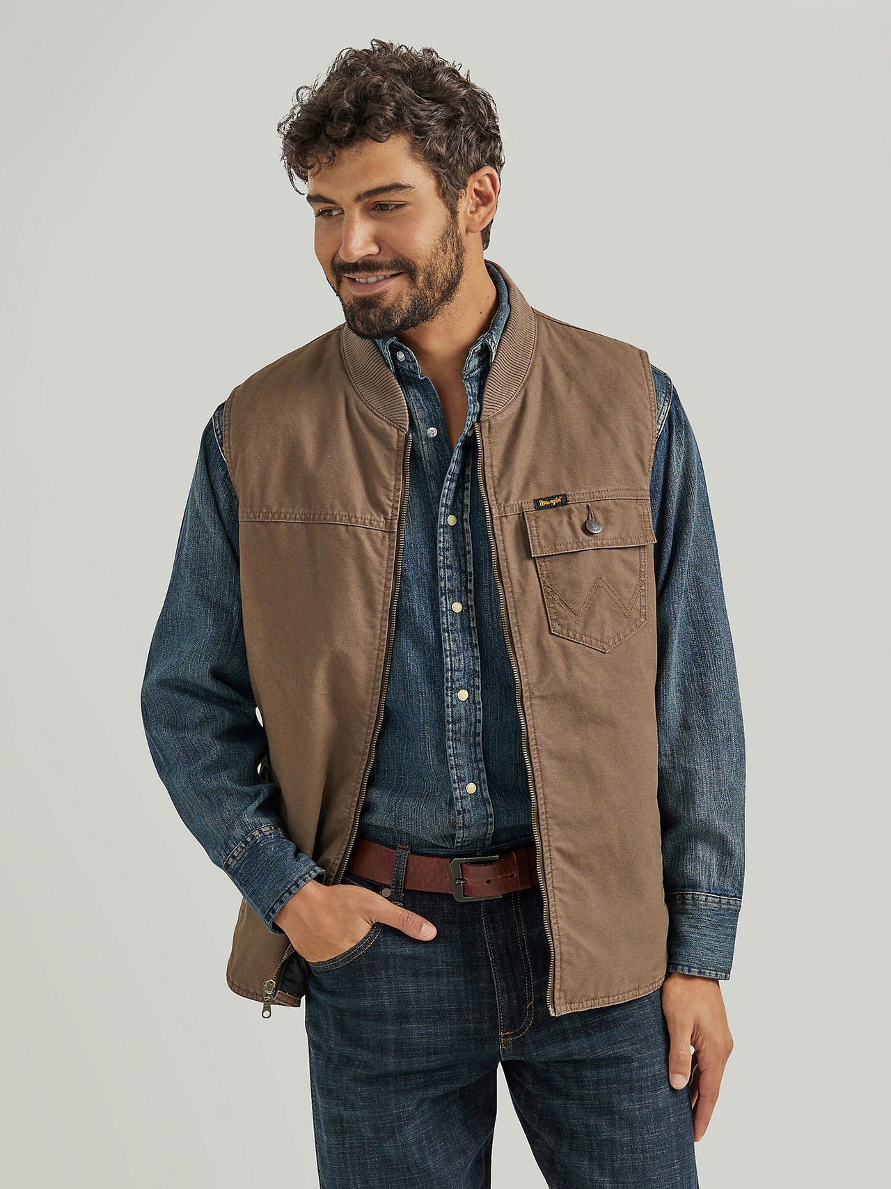 Wrangler Quilt Lined Rancher Vest - Harvest