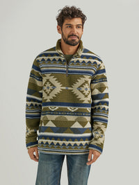 Thumbnail for Wrangler Heavyweight Quarter Zip Sherpa Pullover - Alpine