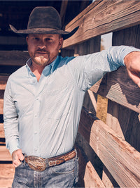 Thumbnail for Cody Johnson Button Down LS Shirt - Light Blue