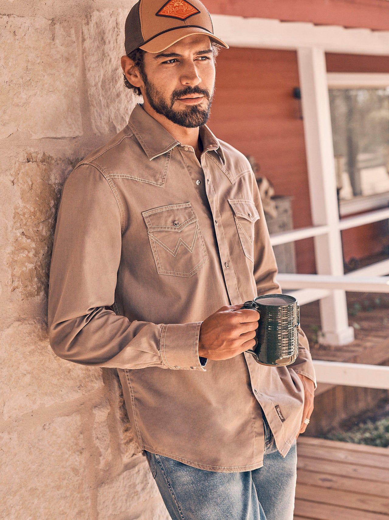 Beige Shirt Wrangler 4xl Shirt Men's Tops Shirts Wrangler Beige Shirt Wrangler 4xl Shirt Men's Tops Shirts Wrangler
