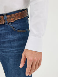 Thumbnail for Wrangler Cody Johnson LS Button Down Shirt - Grey