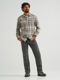 Thumbnail for Wrangler ATG Campsite LS Button Down - Stone