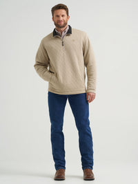 Thumbnail for George Straight Quilted Quarter Zip - Tan