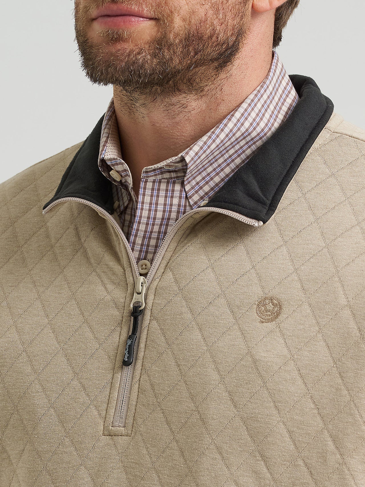 George Straight Quilted Quarter Zip - Tan