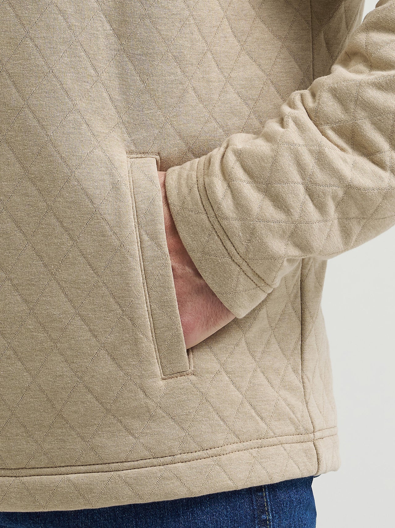George Straight Quilted Quarter Zip - Tan