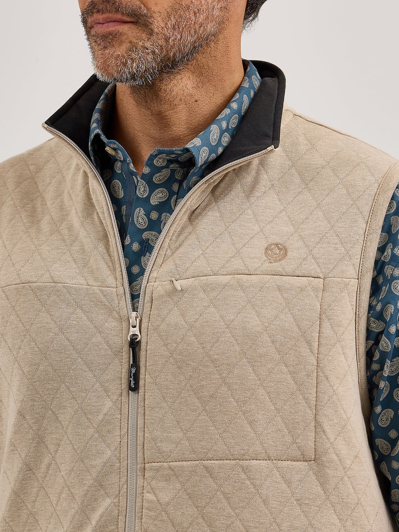 George Straight Quilted Vest - Tan