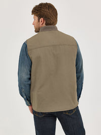 Thumbnail for Quilt Lined Ranch Vest - Bungee Cord Taupe