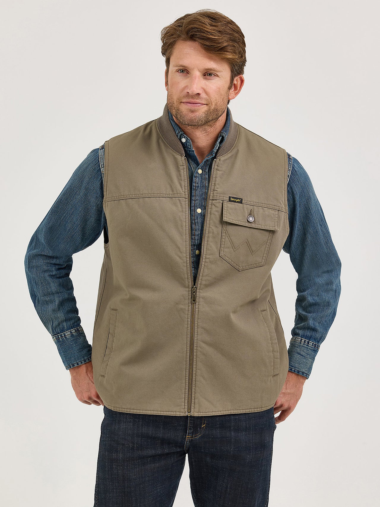 Quilt Lined Ranch Vest - Bungee Cord Taupe