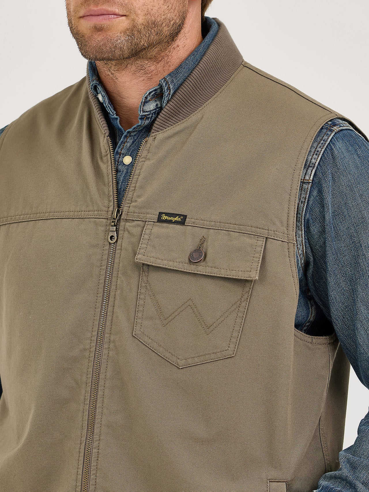 Quilt Lined Ranch Vest - Bungee Cord Taupe