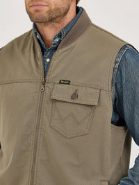Thumbnail for Quilt Lined Ranch Vest - Bungee Cord Taupe