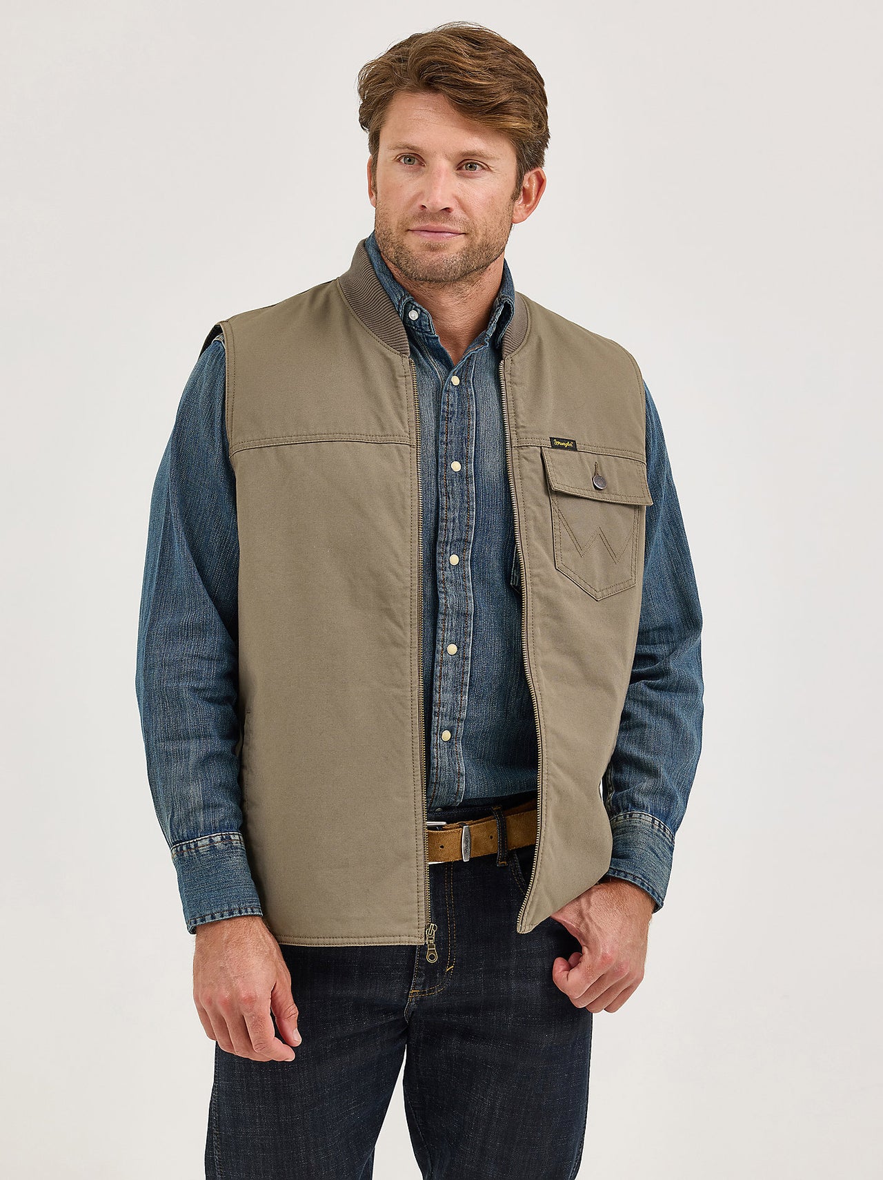 Quilt Lined Ranch Vest - Bungee Cord Taupe