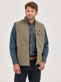 Thumbnail for Quilt Lined Ranch Vest - Bungee Cord Taupe