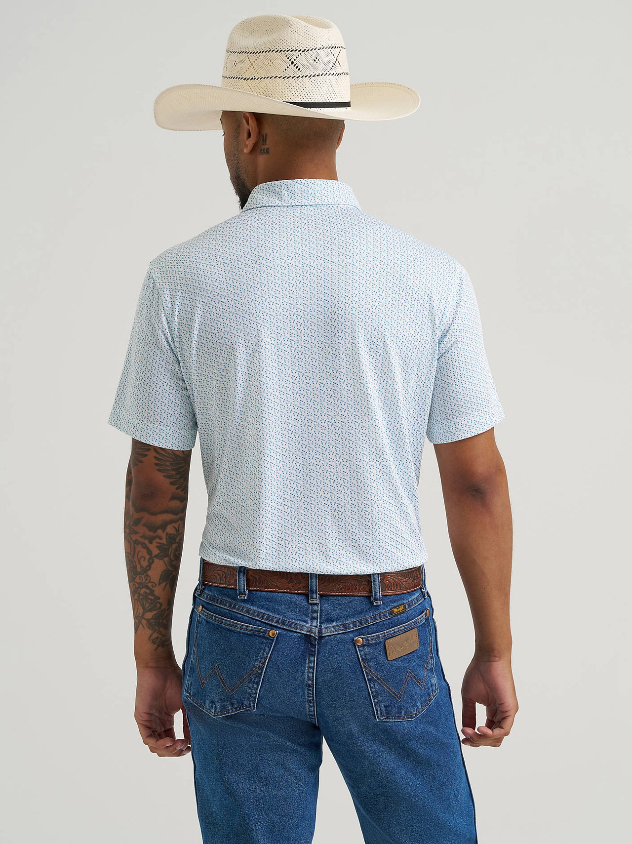 Wrangler All Terrain Gear Men's Performance Polo - Daphne Print