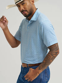 Thumbnail for Wrangler All Terrain Gear Men's Performance Polo - Vallarta Blue