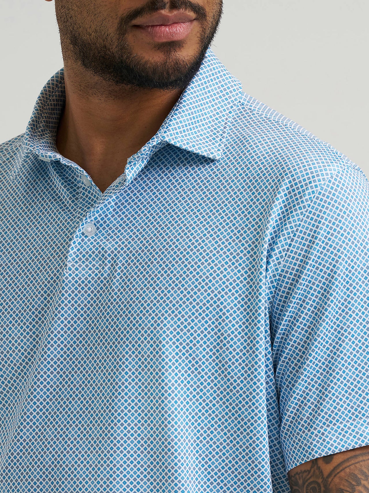 Wrangler All Terrain Gear Men's Performance Polo - Vallarta Blue