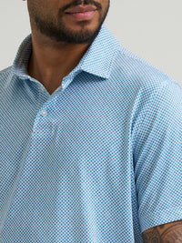 Thumbnail for Wrangler All Terrain Gear Men's Performance Polo - Vallarta Blue