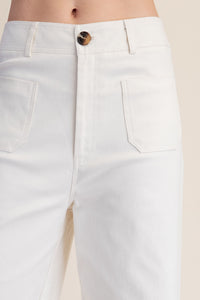 Thumbnail for The Harper High-Rise Wide-Leg Pants – Ivory