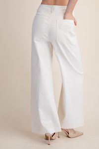Thumbnail for The Harper High-Rise Wide-Leg Pants – Ivory