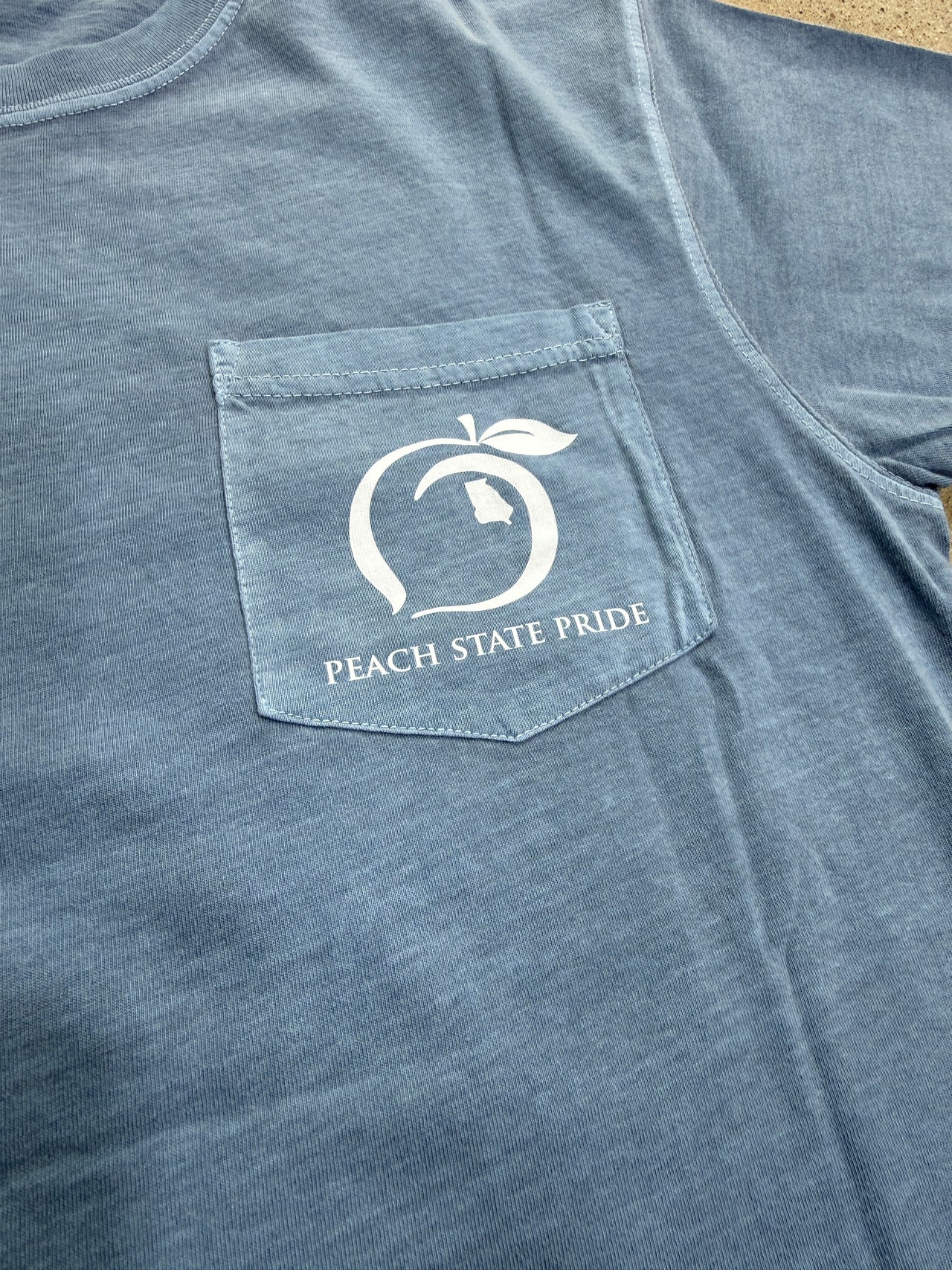 Georgia On My Mind SS Pocket Tee - Denim