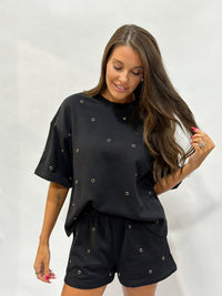 Thumbnail for Grommet French Terry Tee - Black