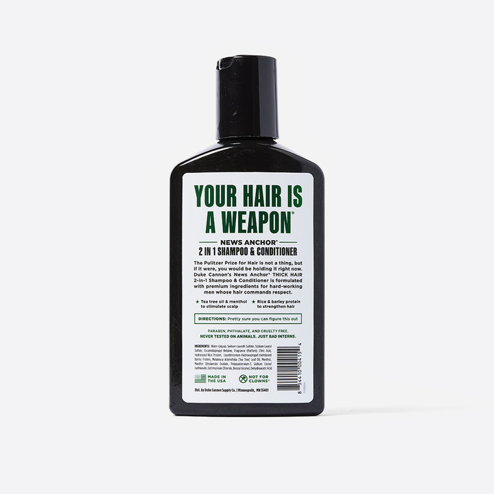 Men's Liquid Shampoo. 2 in 1 Shampoo & Conditioner. Tea Tree, Eucalyptus, & Peppermint scent