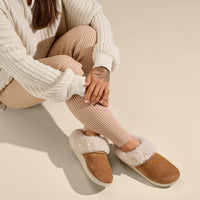 Thumbnail for Ku'i Women's Slip-On Slippers - Tan/Bone