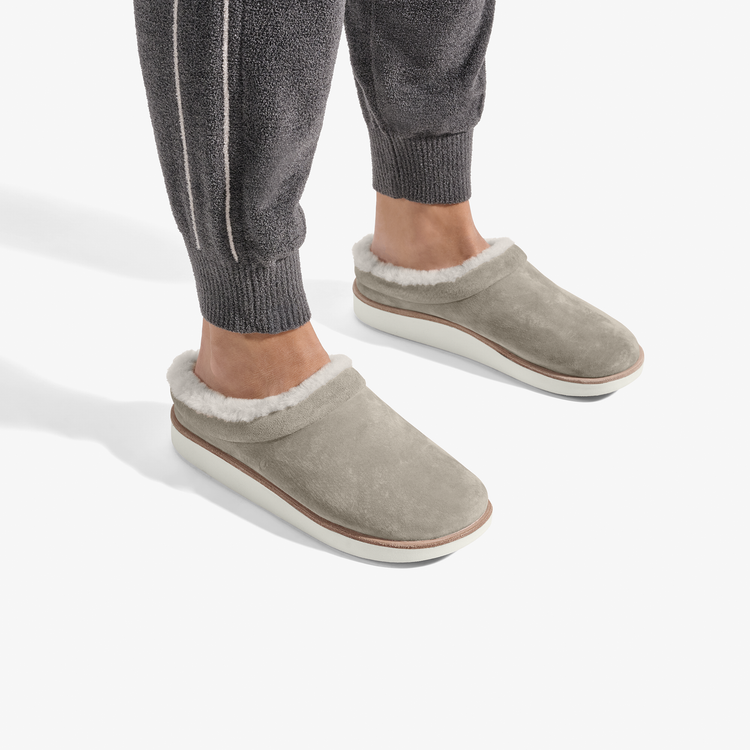 Mani Women's Slip-On Slippers - Taupe Grey/Golden Sand