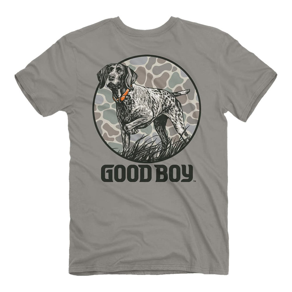 Good Boy Camo Pointer SS Tee - Grey
