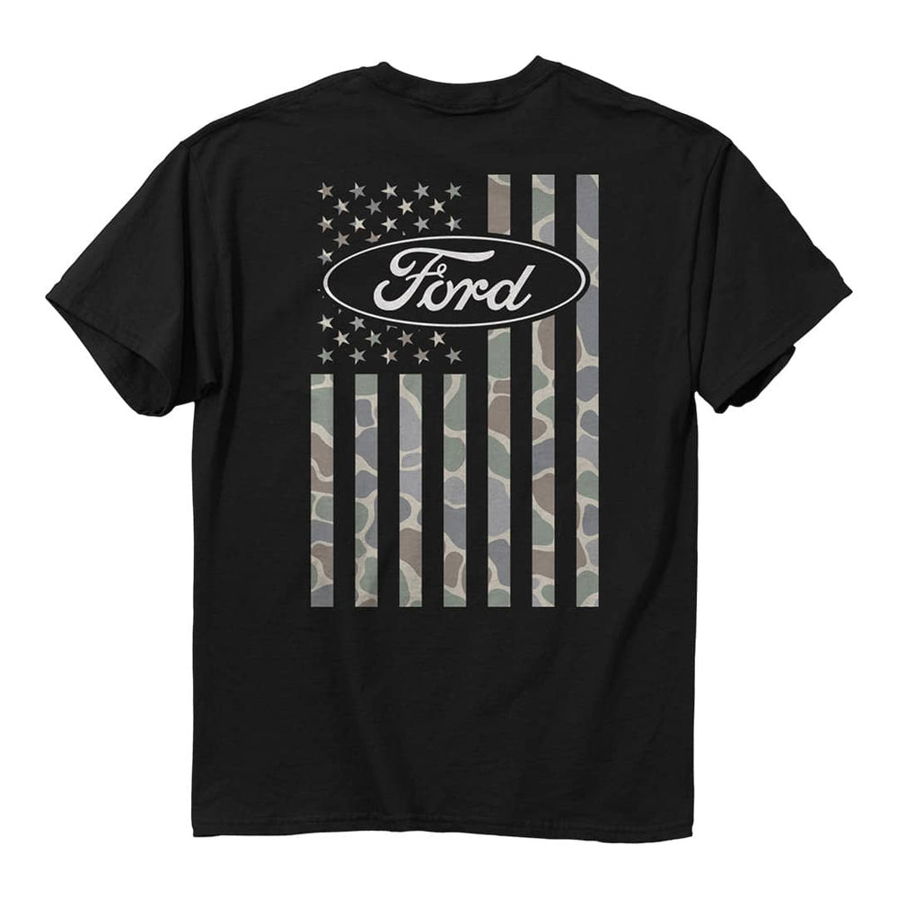 Ford USA Camo Flag SS Tee - Black