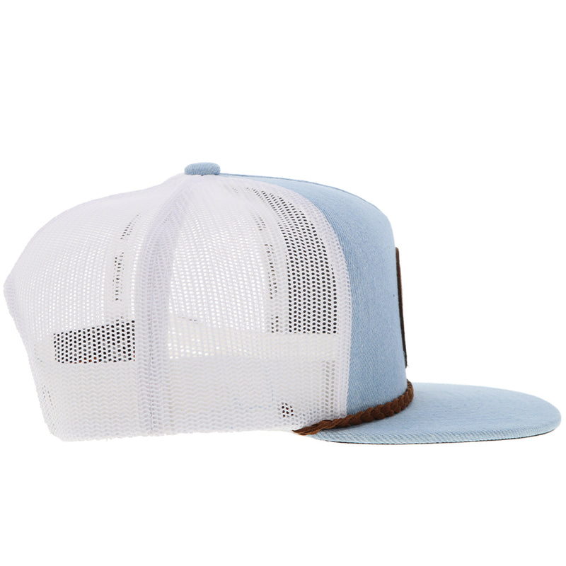 The Prorodeo Cap - Denim/White with Leather Patch