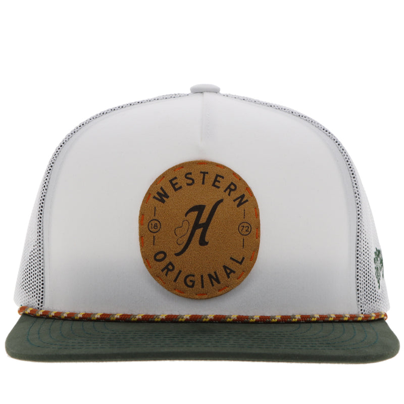 The Spur Cap - White with Leather Patch