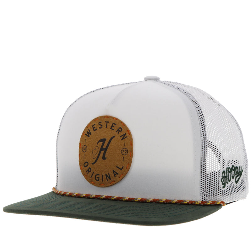 The Spur Cap - White with Leather Patch